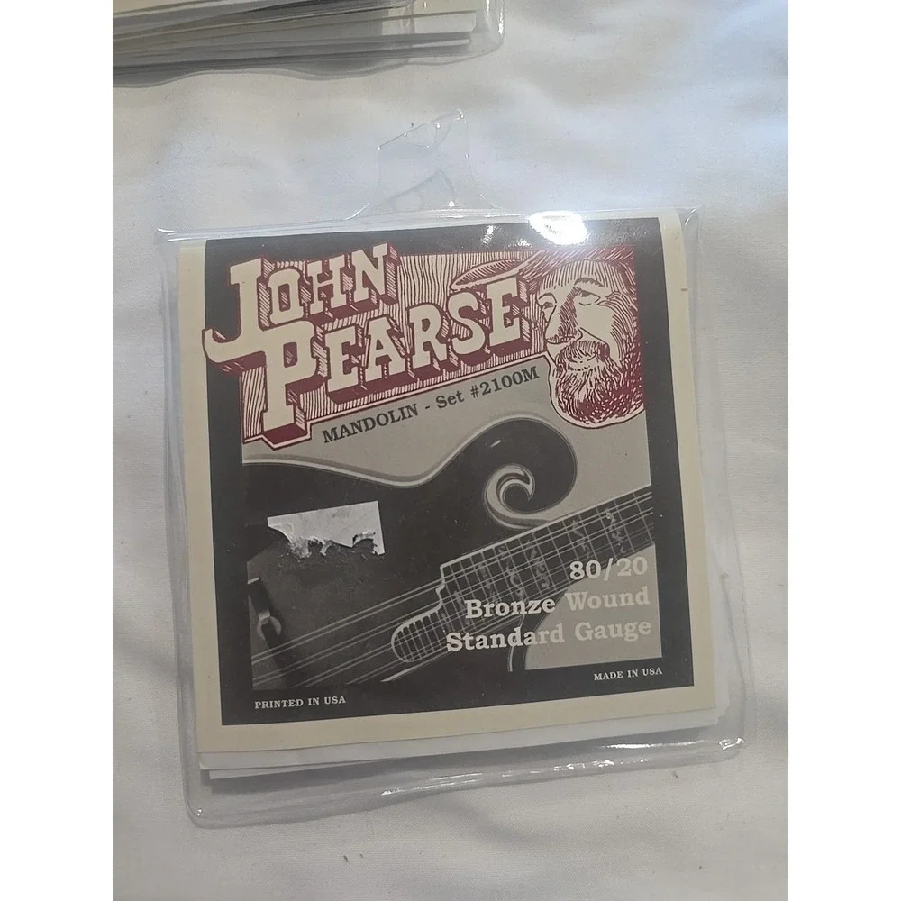 John Pearse Strings Mandolin Set #2100M‎ 80/20 Bronze Wound Standard Gauge
